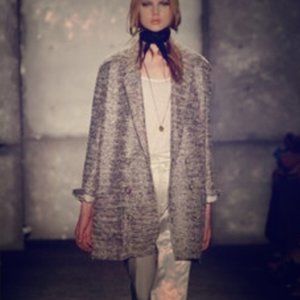 MARC BY MARC JACOBS metallic Bouclé tweed jacket Gray Silver Blush Size Medium